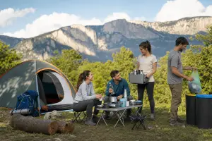 Aprende a acampar limpiamente: lleva productos reutilizables, gestiona residuos, y cuida la fauna usando productos ecológicos. Protege la naturaleza.
