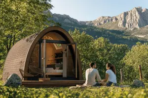 Descubre una nueva forma de vacaciones en pods sostenibles, integrados en la naturaleza. Ideales para todos, ofrecen privacidad, comodidad y conexión con el entorno.